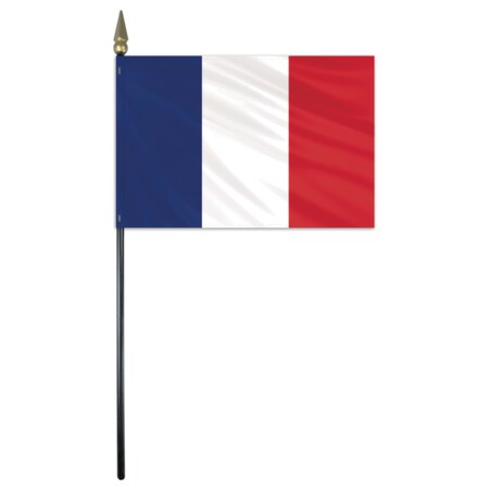France Stick Flag 4x6 E Gloss